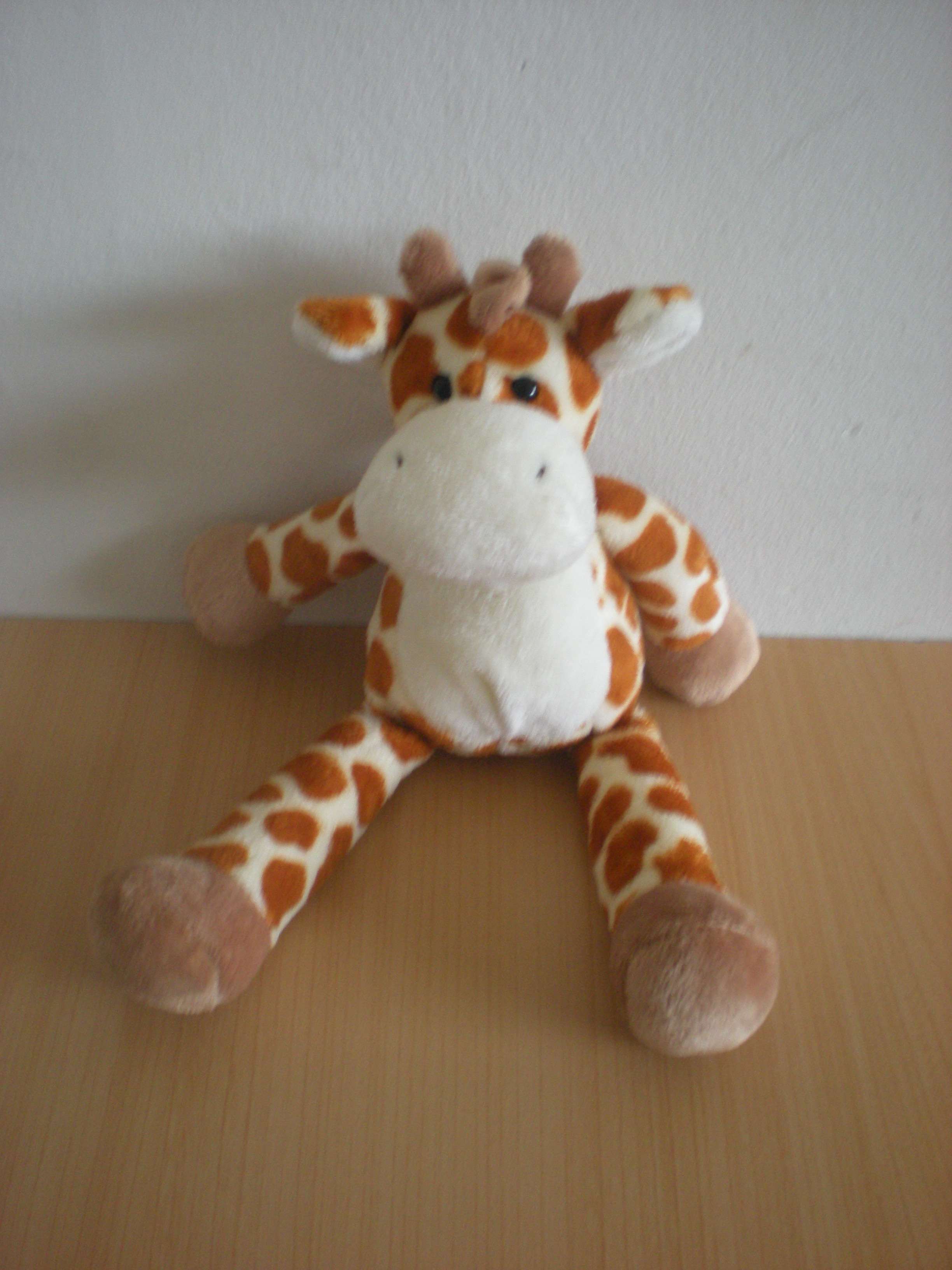 Doudou Girafe Total Ecru taches marron 