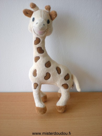 Doudou Girafe Vulli Beige taches marron 