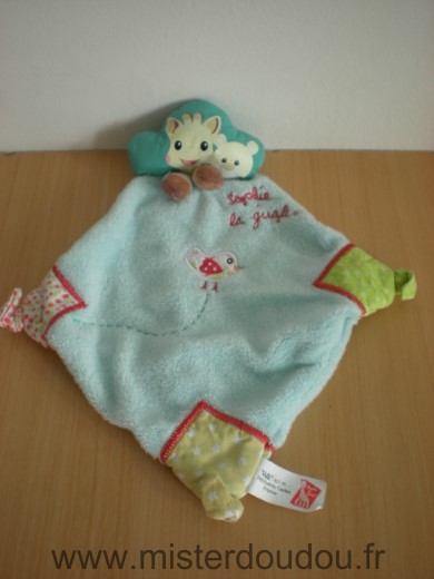 Doudou Girafe Vulli Bleu oiseau sophie la girafe 