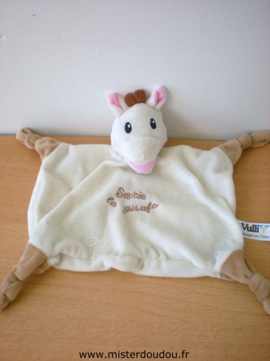 Doudou Girafe Vulli Sophie la girafe beige 