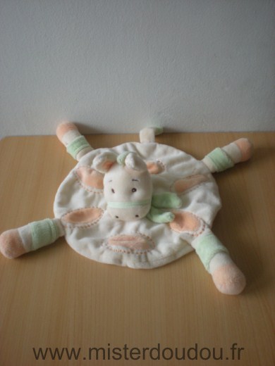 Doudou Girafe - marque non connue - Jaune orange vert 