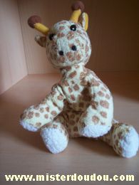 Doudou Girafe 0 Jaune taches marrons Nayana