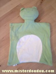 Doudou Grenouille Auchan Vert blanc 