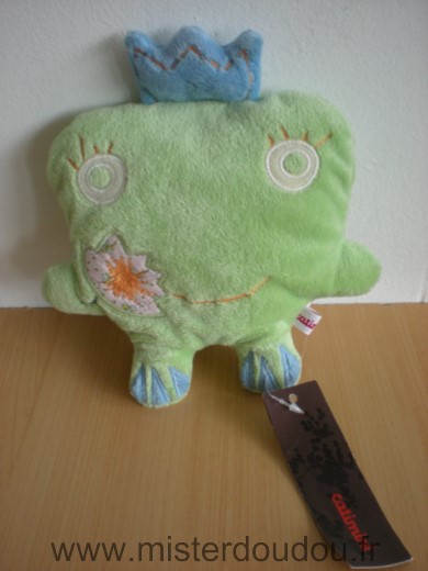 Doudou Grenouille Catimini Vert bleu reine princesse penelope 