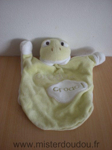 Doudou Grenouille Cmp Vert blanc 