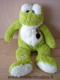 Doudou Grenouille Fantasy toys Vert écru 