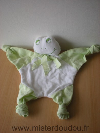 Doudou Grenouille La petite grenouille Vert blanc 