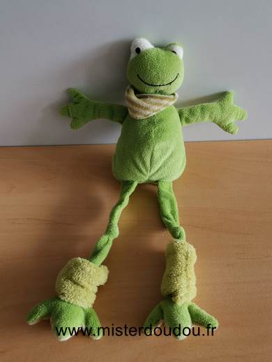 Doudou Grenouille Les petites marie Vert 