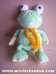 Doudou Grenouille Parents Vert jaune 