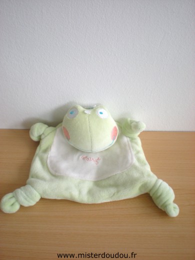 Doudou Grenouille Sucre d orge Vert blanc 