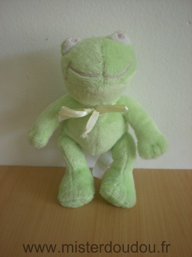 Doudou Grenouille 0 Vert avec grelot 