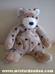 Doudou Guépard Cmp Beige taches marrons 