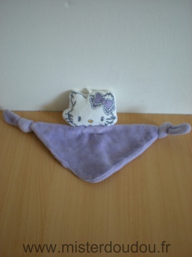 Doudou Hello kitty Sanrio Blanc mauve 