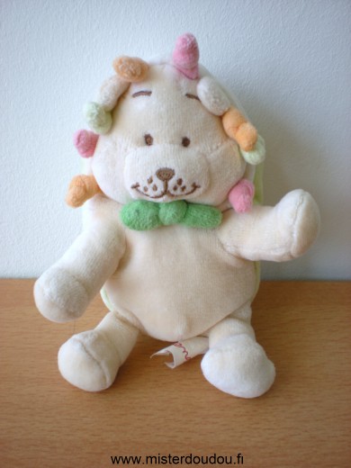 Doudou Hérisson Bengy Beige vert Petit modele