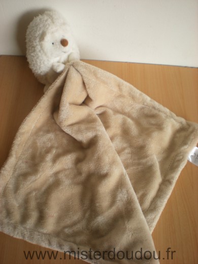 Doudou Hérisson Early days Blanc couverture marron 