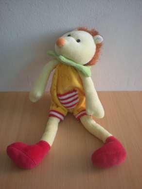 Doudou Hérisson Egmont toys Jaune rouge vert 