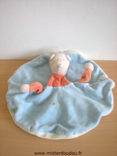 Doudou Hérisson Moulin roty Bleu dessus vert dessous Très bon état général mais taché devant.le proposons pour dépanner, petit prix