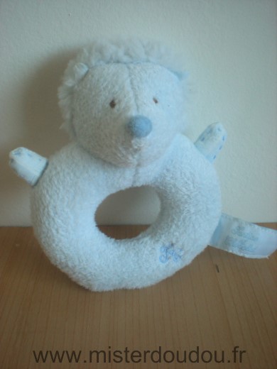 Doudou Hrisson Tartine et chocolat Bleu 