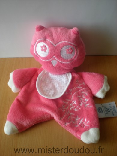 Doudou Hibou Dmc Rose 