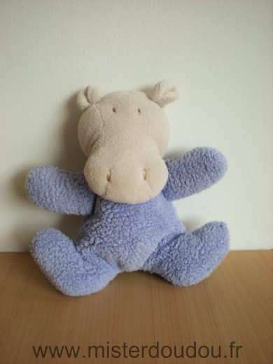 Doudou Hippopotame Ajena Gris mauve 