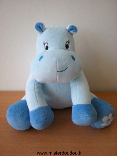 Doudou Hippopotame Arthur et lola Bleu 