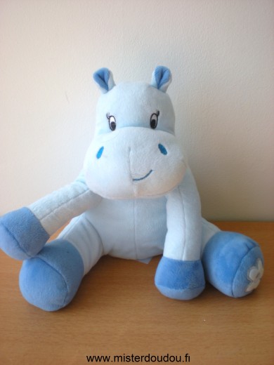 Doudou Hippopotame Arthur et lola Bleu 