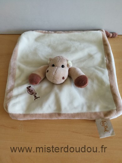 Doudou Hippopotame Baby nat Ecru beige 