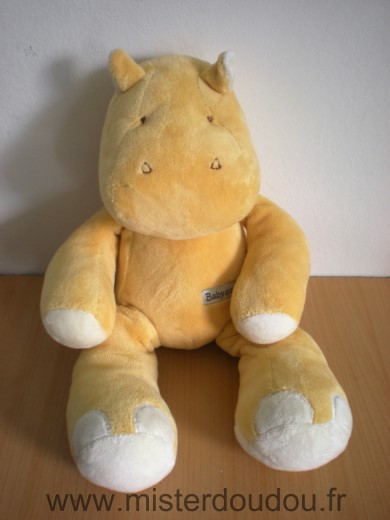 Doudou Hippopotame Baby sun Jaune 