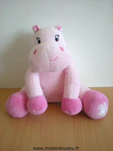 Doudou Hippopotame Bébisol Rose 