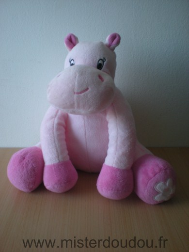 Doudou Hippopotame Bébisol Rose 