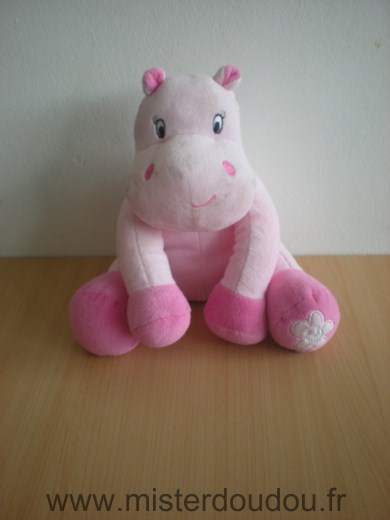 Doudou Hippopotame Bébisol Rose 