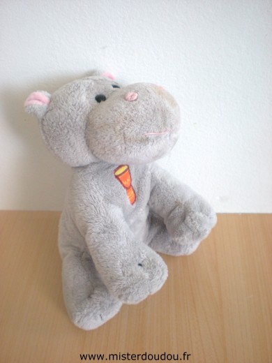 Doudou Hippopotame Gipsy Gris 