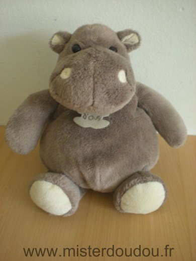 Doudou Hippopotame Histoire d ours Marron 