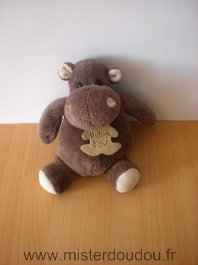 Doudou Hippopotame Histoire d ours Marron 