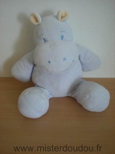 Doudou Hippopotame Jollybaby Bleu 