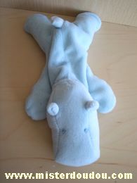 Doudou Hippopotame 0 Bleu clair 