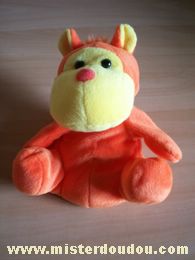 Doudou Hippopotame - marque non connue - Orange jaune 