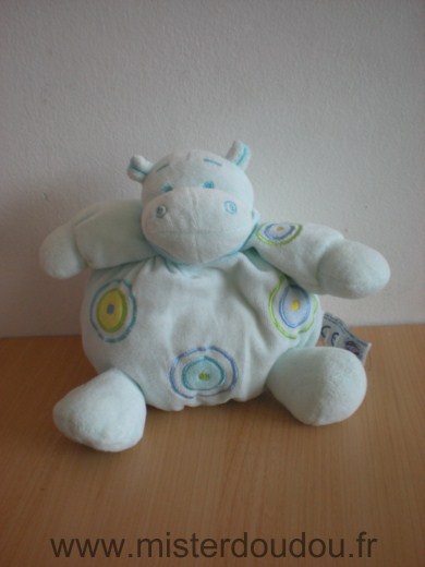 Doudou Hippopotame Mgm Bleu 