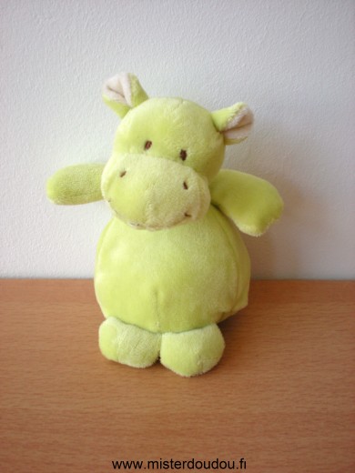 Doudou Hippopotame Nicotoy Vert 