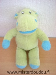 Doudou Hippopotame Sodifac Vert bleu 