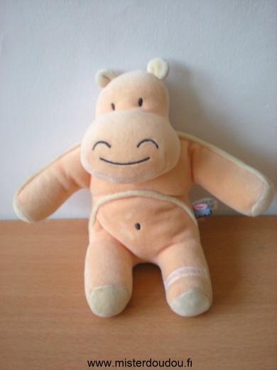 Doudou Hippopotame Sucre d orge Orange 