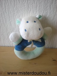 Doudou Hippopotame Tex Bleu vert 