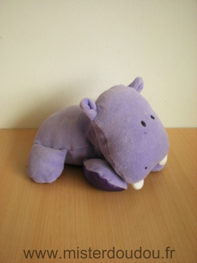 Doudou Hippopotame Vulli Violet Un pouet pouet dans le ventre