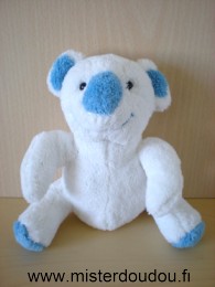 Doudou Koala Bébisol Blanc bleu 