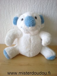 Doudou Koala Bébisol Blanc bleu 