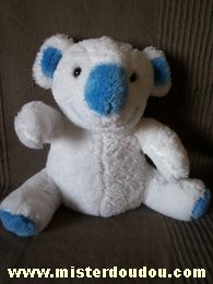 Doudou Koala Bébisol Blanc bleu 