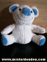 Doudou Koala Bébisol Blanc / bleu 
