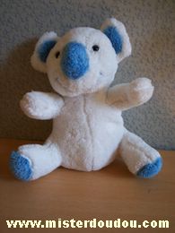 Doudou Koala Bébisol Blanc bleu 