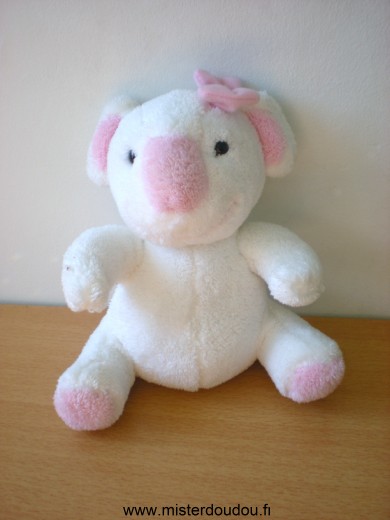 Doudou Koala Bébisol Blanc rose 