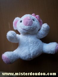 Doudou Koala Bébisol Blanc rose 